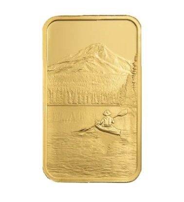 Pamp Suisse, Reflection of America Series - West Coast Kayaker 1 oz .9999 Gold Bar - Image 3