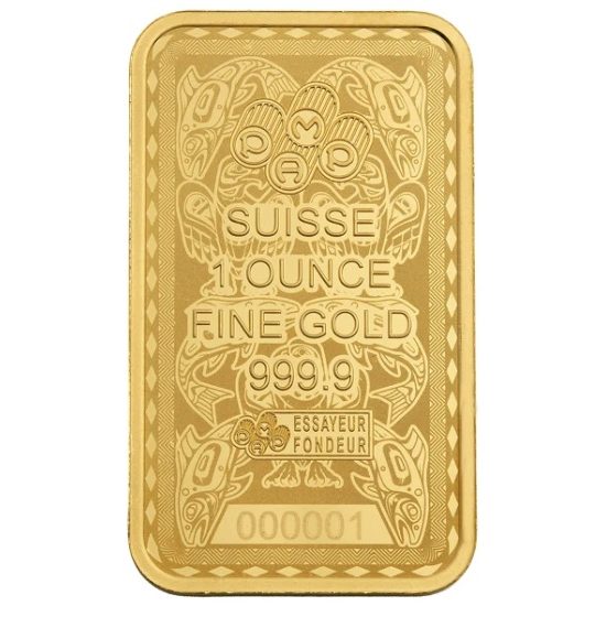 Pamp Suisse, Reflection of America Series - West Coast Kayaker 1 oz .9999 Gold Bar - Image 4