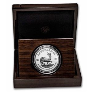 2025 South Africa 5 oz Silver Krugerrand Proof (w/ Box & COA)