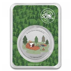 Peanuts® Beagle Scouts Overnight Camp 1 oz Colorized Silver