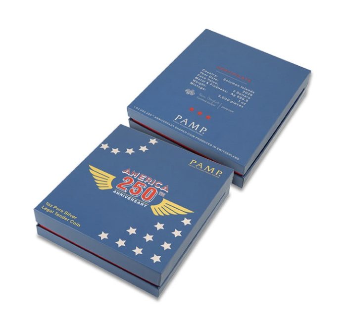 PAMP Suisse, 2026 USA 250th Anniversary Stars and Stripes (Colorized & Shaped) - 1 Troy Ounce Silver Coin (in Box) - Image 5