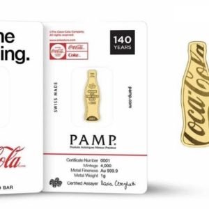 Pamp Suisse, Coca-Cola Die Cut 5 Gram Gold Bar