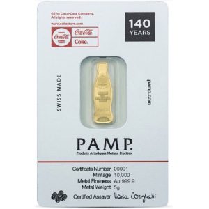 Pamp Suisse, Coca-Cola® 140 Years Anniversary 5 Gram Gold Bar
