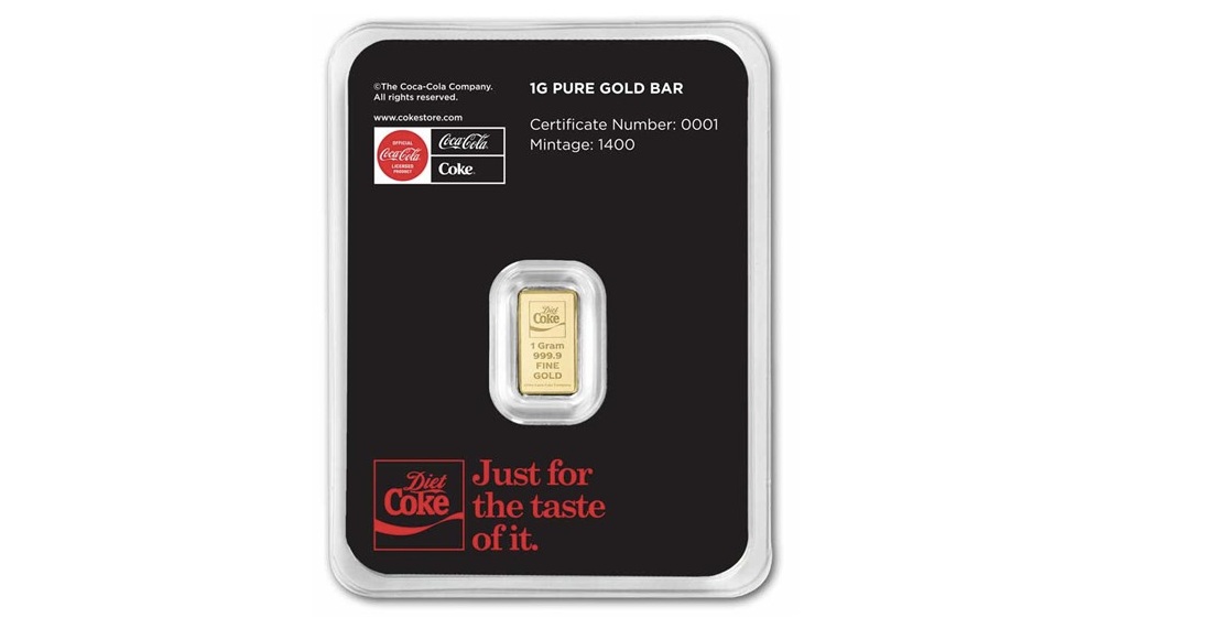 Diet Coke 1 Gram .9999 Gold Bar in TEP - Image 3