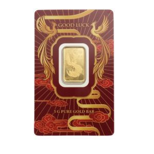 Pamp Suisse, Good Luck Phoenix 5 Gram 0.9999 Gold Bar