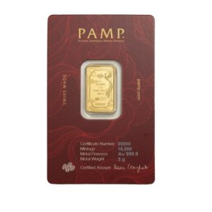 Pamp Suisse, Good Luck Phoenix 5 Gram 0.9999 Gold Bar
