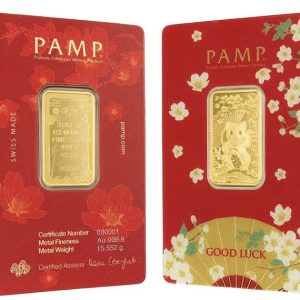 Pamp Suisse, Good Luck Maneki Neko 1/2 oz Gold Bar (Ready stock)