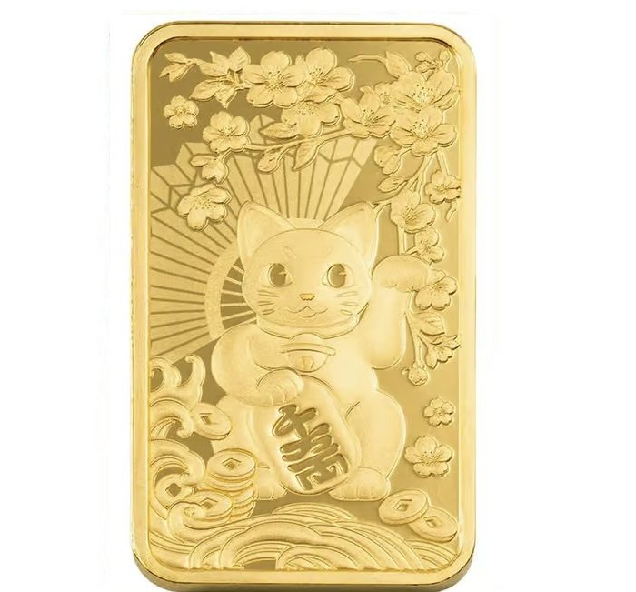 Pamp Suisse, Good Luck Maneki Neko 1/2 oz Gold Bar (Ready stock) - Image 4