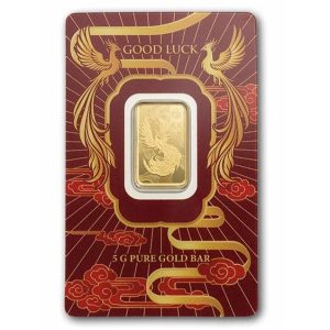 Pamp Suisse, Good Luck Phoenix 5 Gram 0.9999 Gold Bar (Ready Stock)