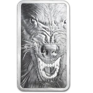 Pamp Suisse, American Wolf 10 oz Silver Bar with Capsule and Sleeve