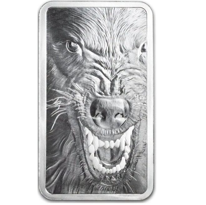 Pamp Suisse, American Wolf 10 oz Silver Bar with Capsule and Sleeve - Image 2