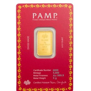 Pamp Suisse, 2026 Diwali and The Sacred Cow 5 Gram .9999 Gold Bar in Assay (Ready stock)