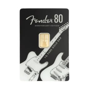 Pamp Suisse, Fender 80th Anniversary 1 Gram .9999 Pure Gold Bar