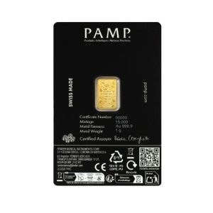 Pamp Suisse, Fender 80th Anniversary 1 Gram .9999 Pure Gold Bar