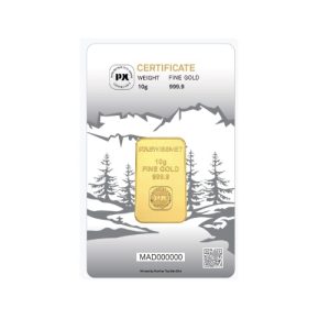PX Prexinox, La Poya 10 Gram .9999 Gold Minted Bar