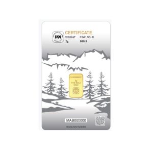 PX Prexinox, La Poya 2 Gram .9999 Gold Minted Bar
