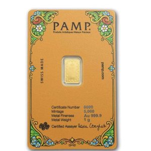 Pamp Suisse, Lucky Pig 1 Gram Gold Bar with Sleeve (Ready stock)