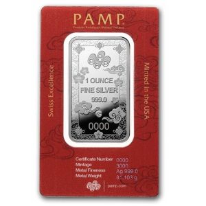 Pamp Suisse, Good Luck Cat 1 oz .999 Silver Bar in Assay (ETA end Nov/early Dec)