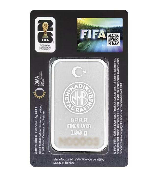 Nadir Rafineri Metal, 2026 FIFA World Cup 100 Gram .9999 Silver Bar - Image 2
