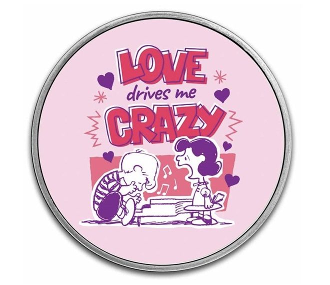 Peanuts® Love Drives Me Crazy - 1 oz Colorized Silver - Image 3