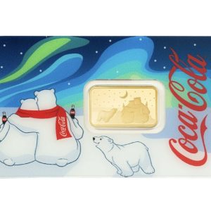 Pamp Suisse, Coca-Cola® Polar Bear 3 5 Gram .9999 Gold Bar (ETA end Nov/early Dec)