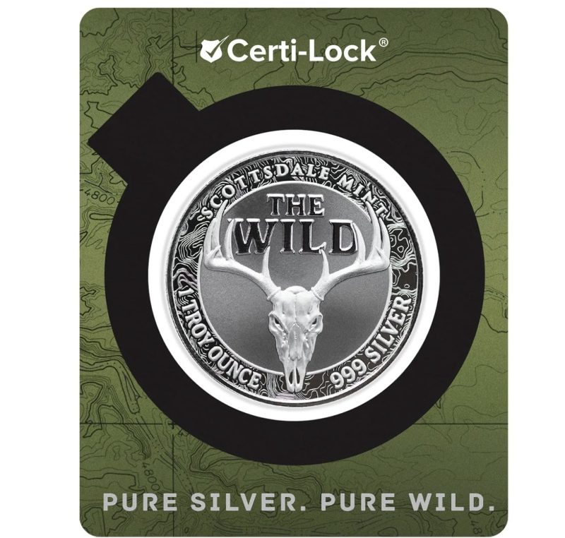 Scottsdale Mint, The Wild Series – Black Bear 1 oz .999 Colorized Silver Round - Image 2