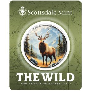 Scottsdale Mint, The Wild Series – Elk 1 oz .999 Colorized Silver Round