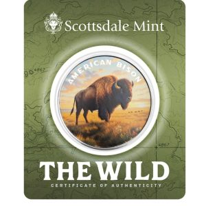 Scottsdale Mint, The Wild Series - American Bison 1 oz .999 Colorized Silver Round