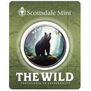 Scottsdale Mint, The Wild Series – Black Bear 1 oz .999 Colorized Silver Round