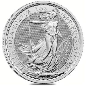 Royal Mint, 2027 Great Britain 1 oz Silver Britannia Coin BU