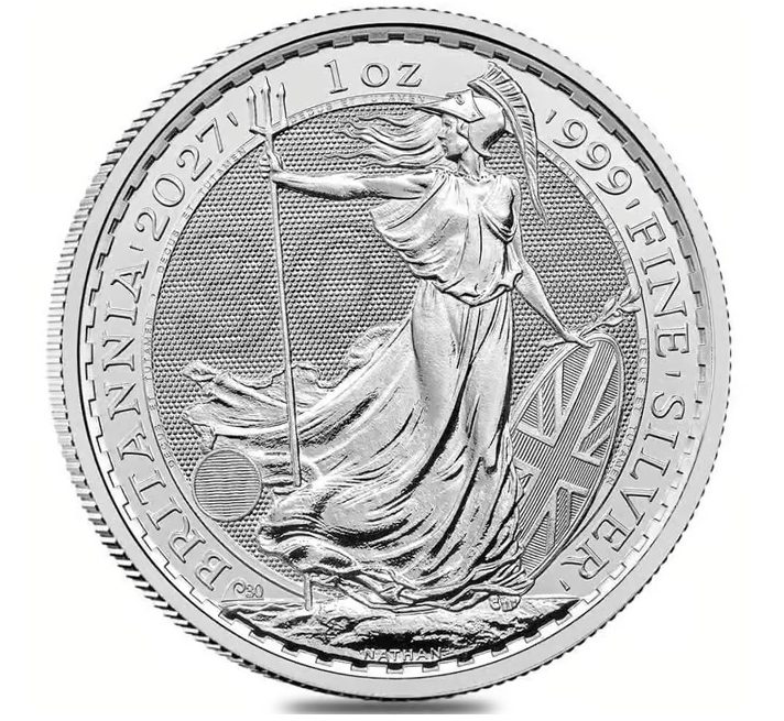 Royal Mint, 2027 Great Britain 1 oz Silver Britannia Coin BU