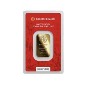 Argor-Heraeus, 2027 Year of the Goat 10 Gram .9999 Gold Bar