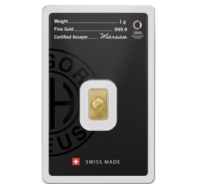 Argor-Heraeus, 1 Gram .9999 Gold Bar