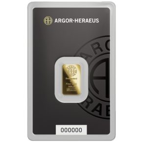 Argor-Heraeus, 2 Gram .9999 Gold Bar