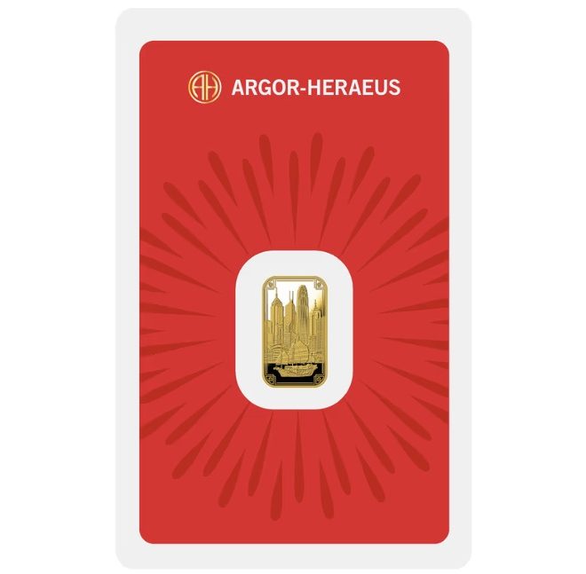 Argor-Heraeus, Hong Kong Special Edition 1 Gram .9999 Gold Bar