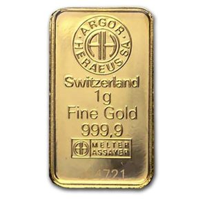 Argor-Heraeus, 1 Gram .9999 Gold Bar