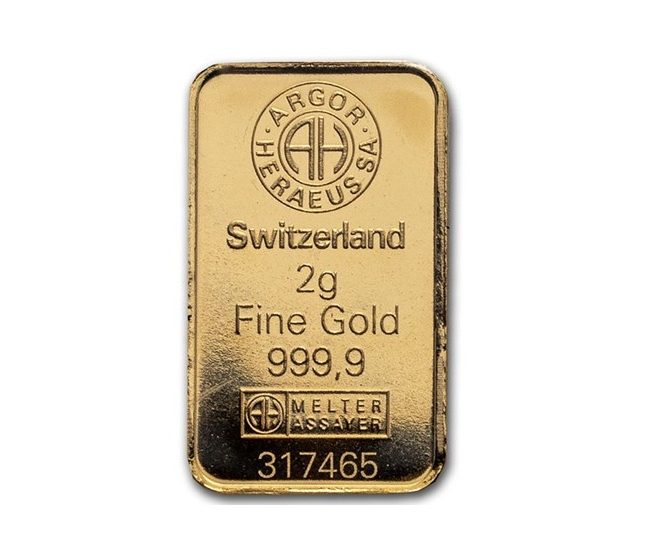 Argor-Heraeus, 2 Gram .9999 Gold Bar - Image 2