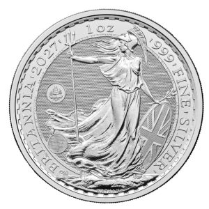 Royal Mint, 2027 Britannia Hong Kong International Privy Hong Kong 1 oz .999 Silver BU Coin