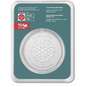 Coca-Cola® 1 oz Silver Santa 95th Anniversary Round