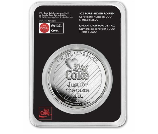 Coca-Cola® 1 oz Silver Diet Coke Struck Round (in TEP) - Image 2