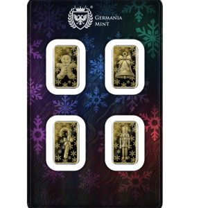 Germania Mint, 2026 Christmas 4 x 1/200 oz Au Proof Minted Bar