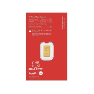 Perth Mint, Hello Kitty 1 Gram .9999 Gold Bar