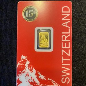 Pamp Suisse, Matterhorn 1 Gram .9999 Gold Bar with Sleeve