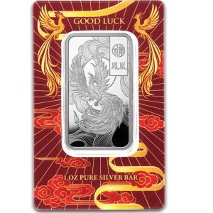 Pamp Suisse, Good Luck Phoenix 1 oz .999 Silver Mint Bar