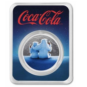 Coca-Cola® 1 oz Silver Round Polar Bears Night Sky in TEP (ETA end Nov/early Dec)