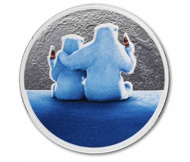 Coca-Cola® 1 oz Silver Round Polar Bears Night Sky in TEP (ETA end Nov/early Dec) - Image 3