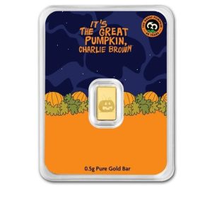 1/2 gram Gold Bar - Peanuts® Its The Great Pumpkin 60th Anniv. (ETA end Nov/early Dec)