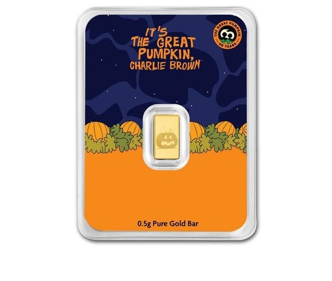 1/2 gram Gold Bar - Peanuts® Its The Great Pumpkin 60th Anniv. (ETA end Nov/early Dec)