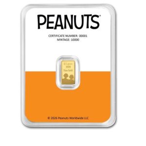 1/2 gram Gold Bar - Peanuts® Its The Great Pumpkin 60th Anniv. (ETA end Nov/early Dec)