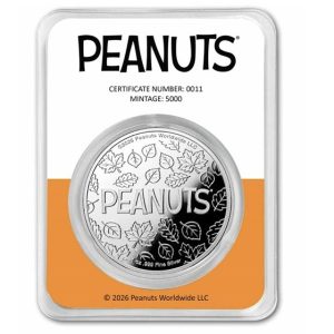 Peanuts Its the Great Pumpkin 60th Anniv. 1 oz Colorized Silver